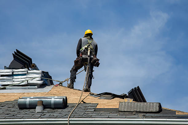 Professional Gutter Installation technician working in Galesville, MD